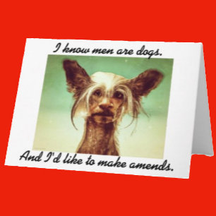 I Know Men Are Dogs Personalised Card