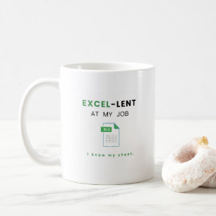 I Know My Spreadsheet   Funny CPA Accounting Mug 