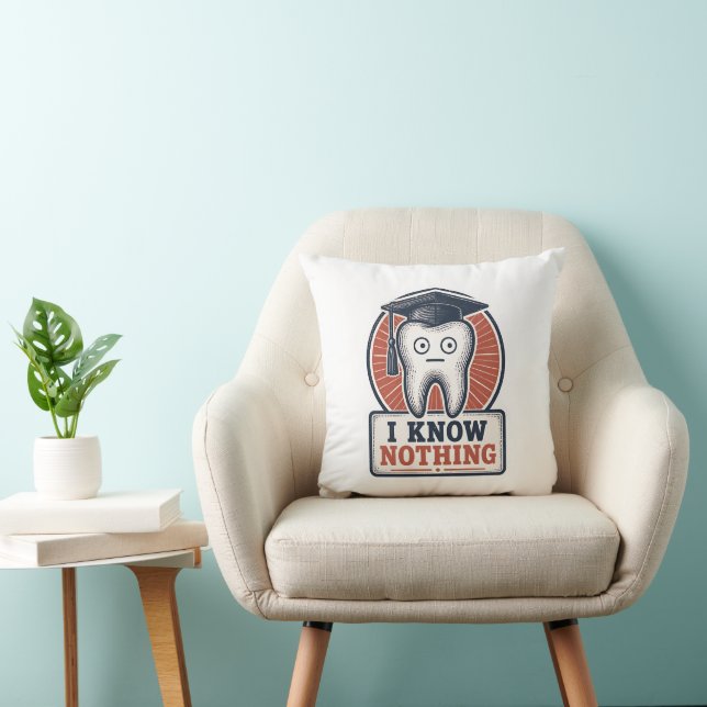 I Know Nothing Funny Tooth Meme Cushion (Chair)