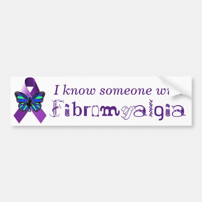 I know someone with Fibromyalgia Bumper Sticker (Front)