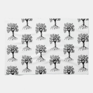 I Know Stuff Neuron Silhouette Tea Towel
