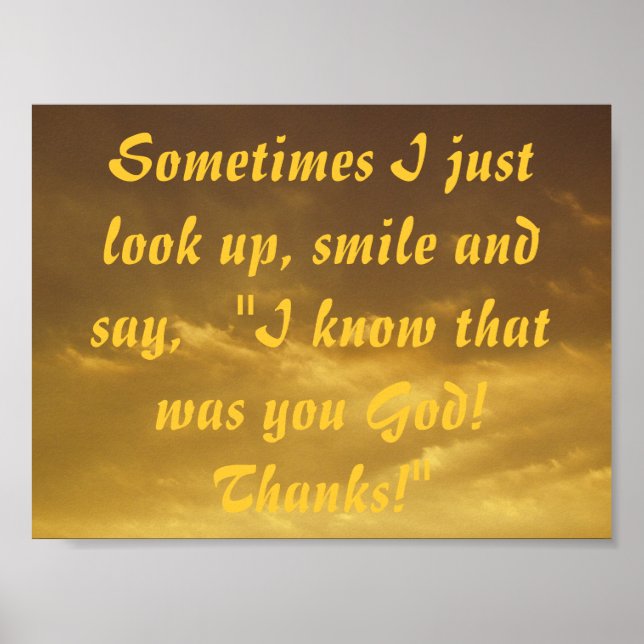 I know that was you god christian quote poster (Front)