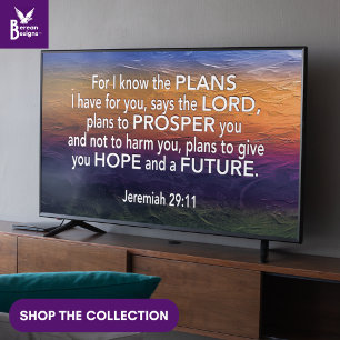I KNOW THE PLANS Jer 29:11 Christian Frame Art TV  Poster