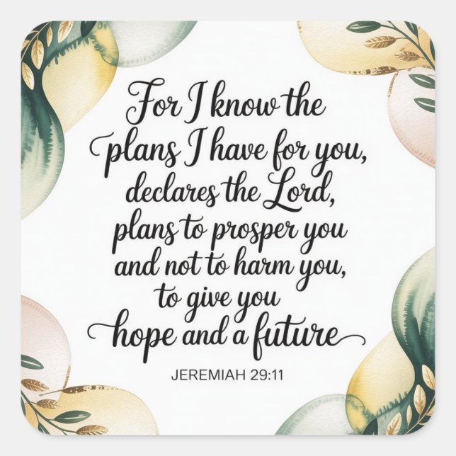 I Know the Plans Square Sticker (Front)