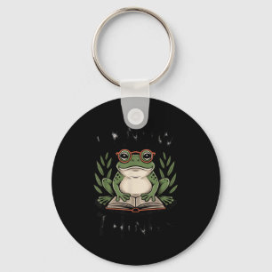 I know things funny book lover frog humour key ring