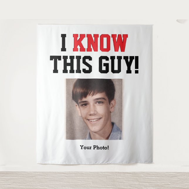  I Know This Guy Graduation Banner Tapestry (Front)
