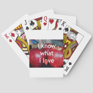 "I Know What I Love" – Apple-Themed Design Playing Cards