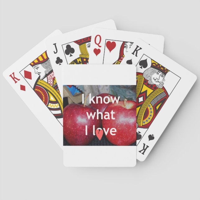"I Know What I Love" – Apple-Themed Design Playing Cards (Back)