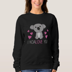 I Koalove You Cute Koala With Hearts Cute Animals Sweatshirt