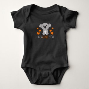 I Koalove You Sweet Koala With A Sweet Orange Baby Bodysuit