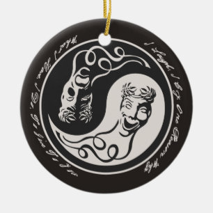 I Laugh I Cry Ceramic Tree Decoration