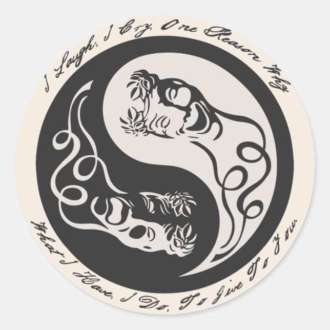 I Laugh I Cry Classic Round Sticker (Front)