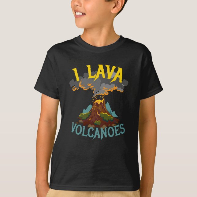 I Lava Volcanoes Volcano Geologist T-Shirt (Front)