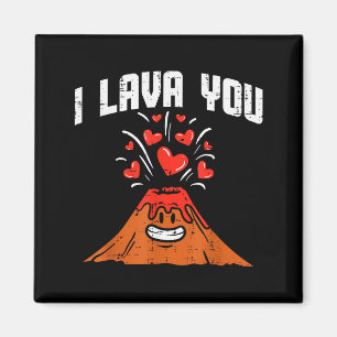 I Lava You Cute Volcano Valentines Day Geology Vol Magnet