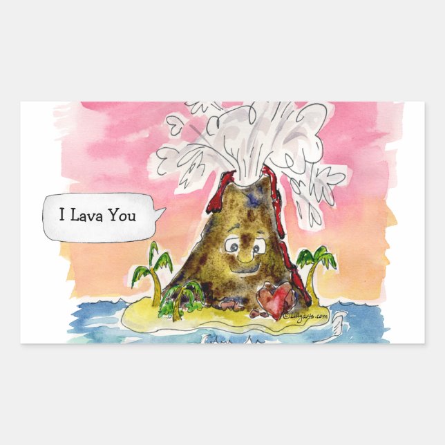 I Lava You Rectangular Sticker (Front)