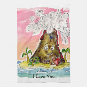 I Lava You Tea Towel