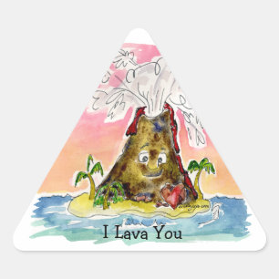 I Lava You Triangle Sticker