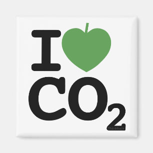 I Leaf CO2 - I love Carbon Dioxide fridge Magnet