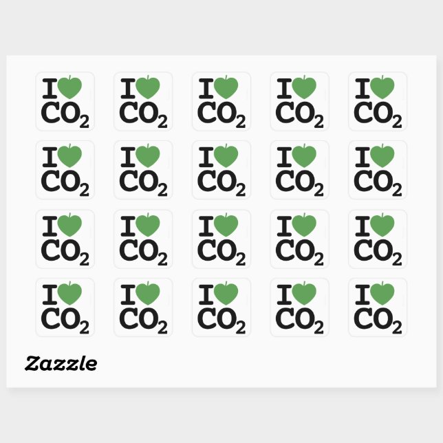 I Leaf CO2 - I love Carbon Dioxide Sticker Sheet  (Sheet)