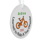I Learned to Ride My Two Wheeler Orange Bicycle