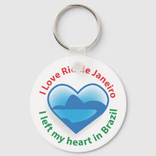 I Left My Heart in Brazil - I Love Rio de Janeiro Key Ring