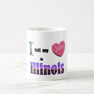 I left my heart in Illinois - Love Gift Cup Mug