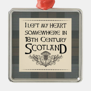 I Left My Heart in Scotland Metal Ornament