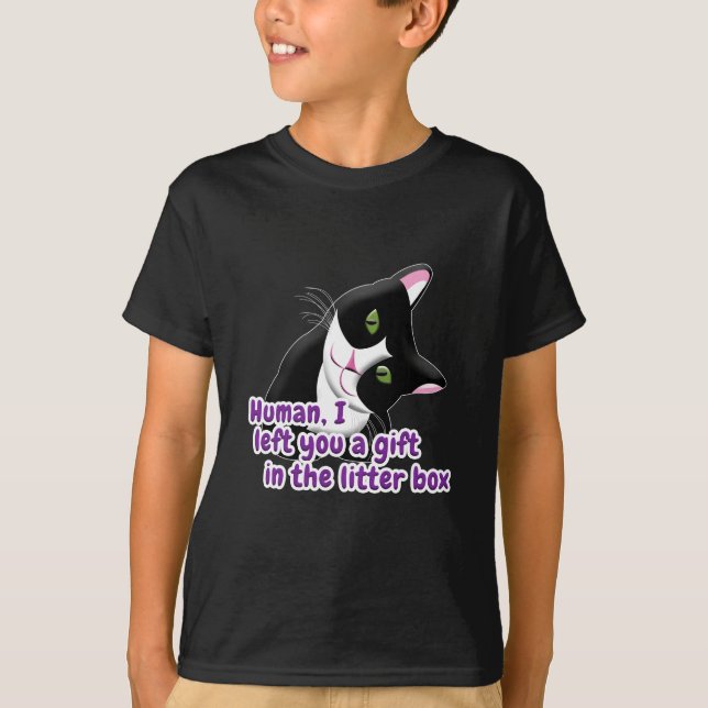 I Left You a Gift Cat T-Shirt (Front)