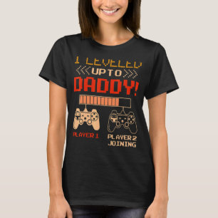 I Level Up To Daddy Gamer Birthday Family Matching T-Shirt