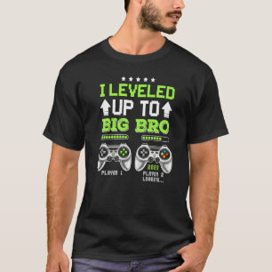 I Leveled Up To Big Bro 2023 Soon To Be Brother 20 T-Shirt