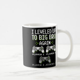 I Leveled Up To Big Bro Again Brother Gamer Funny Coffee Mug