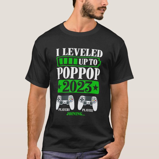 I Leveled Up To PopPop 2024 Promoted To Level Unlo T-Shirt (Front)
