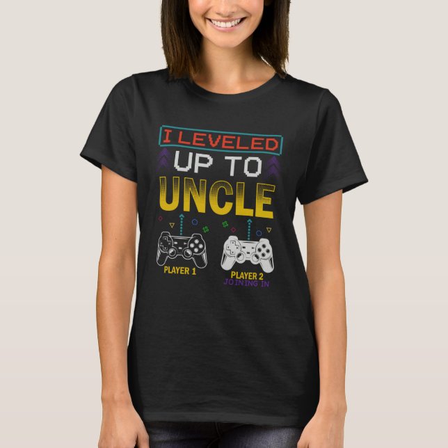 I Leveled Up To Uncle 2023 New Family Promoted To  T-Shirt (Front)
