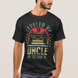 I Leveled Up To Uncle 2026 Promoted To Uncle Level T-Shirt