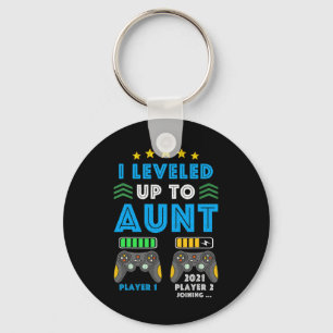 I Levelled Up To Aunt 2021 Funny Soon To Be Aunt 2 Key Ring