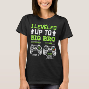 I Levelled Up To Big Bro 2023  Soon To Be Brother  T-Shirt