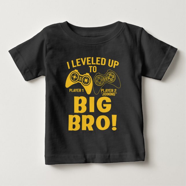 I Levelled Up To Big Bro Baby T-Shirt (Front)