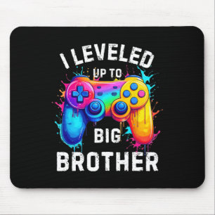 I Levelled Up To Big Brother Funny Gamer Splash Ar Mouse Pad