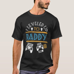 I Levelled Up To Daddy 2022 Vintage Soon To Be Dad T-Shirt