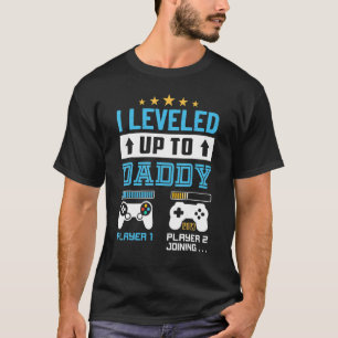I Levelled Up To Daddy 2023 Soon To Be Dad 2023 T-Shirt