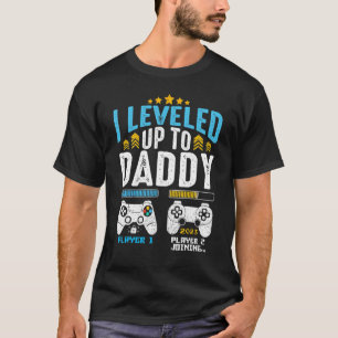 I Levelled Up To Daddy 2023 Soon To Be Dad Fathers T-Shirt