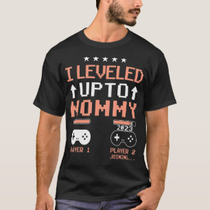 I Levelled Up To Mummy 2023 First Time Mum 2023 Vi T-Shirt