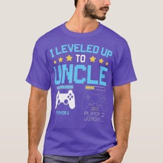 I Levelled Up To Uncle 2021 Funny Soon To Be Uncle T-Shirt