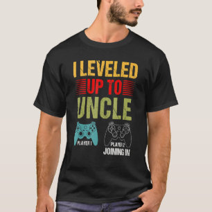 I Levelled Up To Uncle 2022  New Gamer Dad Fathers T-Shirt