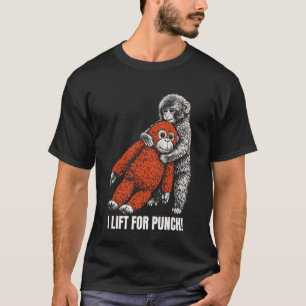 I Lift for Punch Cute Baby Zoo Monkey Stuffed Oran T-Shirt