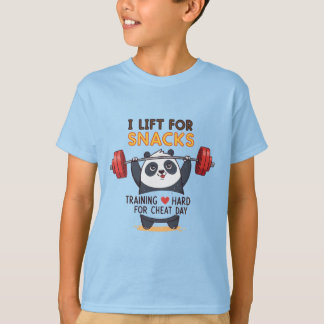 I Lift for Snacks – Funny Panda Gym Design for Fit T-Shirt