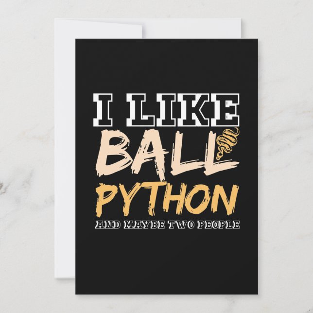 I Like Ball Python And Maybe Two People Save The Date (Front)