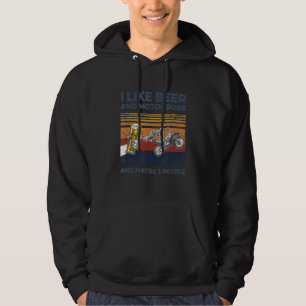 I Like Beer And Motocross And Maybe 3 People Hoodie
