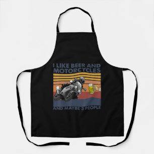 I Like Beer And Motorcycles - Motorcycles Gift Apron