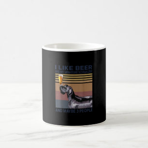 i like beer and my miniature schnauzer coffee mug